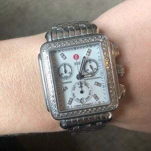 Michele Diamond Deco Watch with bracelet